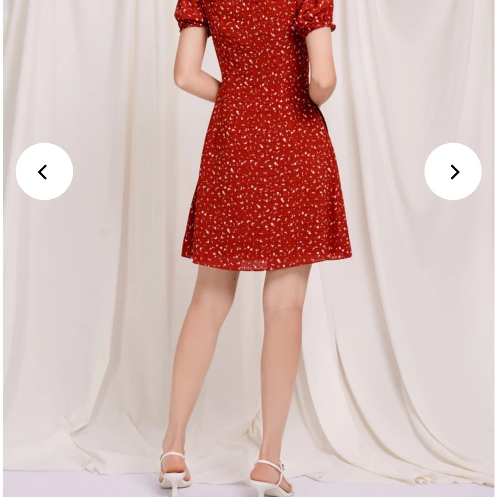 Petite Studio NYC Maisy - Floral mini dress, sweetheart neckline, puff sleeve, S - Picture 10 of 10